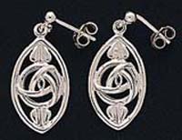 Mackintosh Inspired Oval Drop Earings 