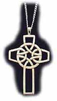 Sterling Silver Celtic Round Cross Pendant