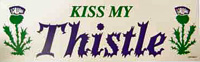 Kiss My Thistle car sticker