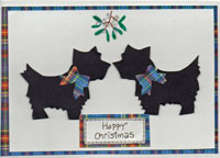 Scottie Dogs Christmas Card
