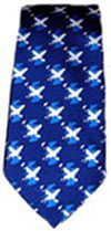 Silk saltire necktie