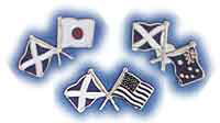 Lapel Badge - Scotland Double Flag 