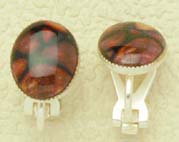 Heathergem Clip Earrings with Silver plated fittings (he20)