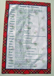 Scottish  Mini Dictionary Tea Towel