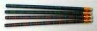 Set of 4 Tartan Pencils.