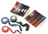 20m Rolls of Polyester Tartan Ribbon 