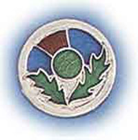 Open Crest Thistle Lapel Badge